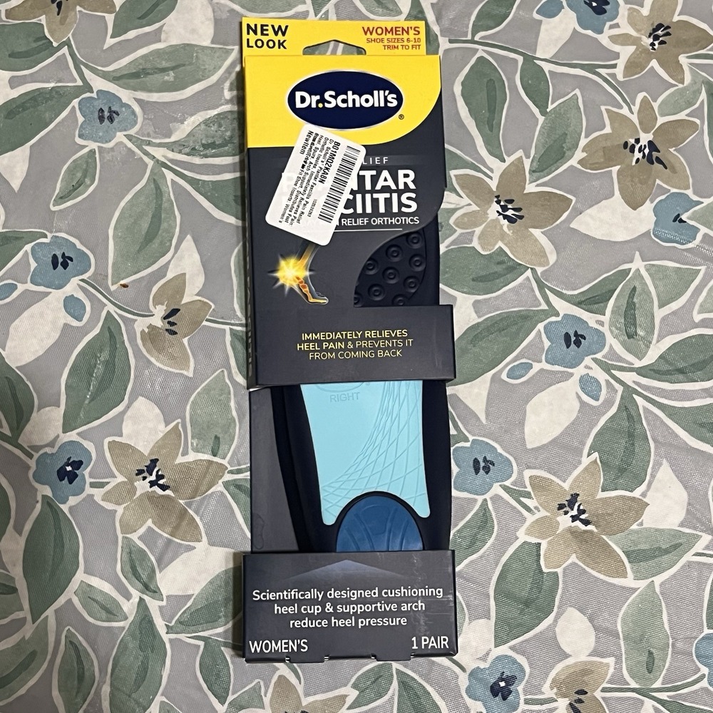 New Dr. Scholls Womens Sz 6-10 Pain Relief Orthotics Plantar Fasciitis Insoles